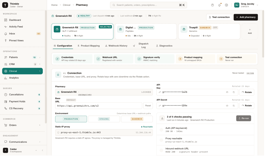 Provider Handoff - encounter routing and pharmacy queue